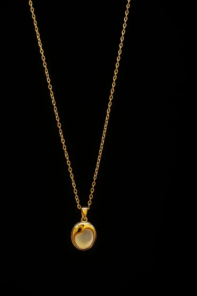 Golden Aura Pendant Necklace